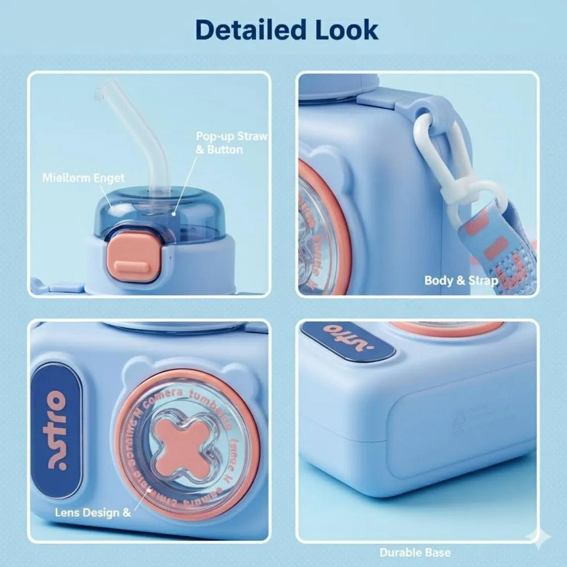 Camera-shaped water bottle