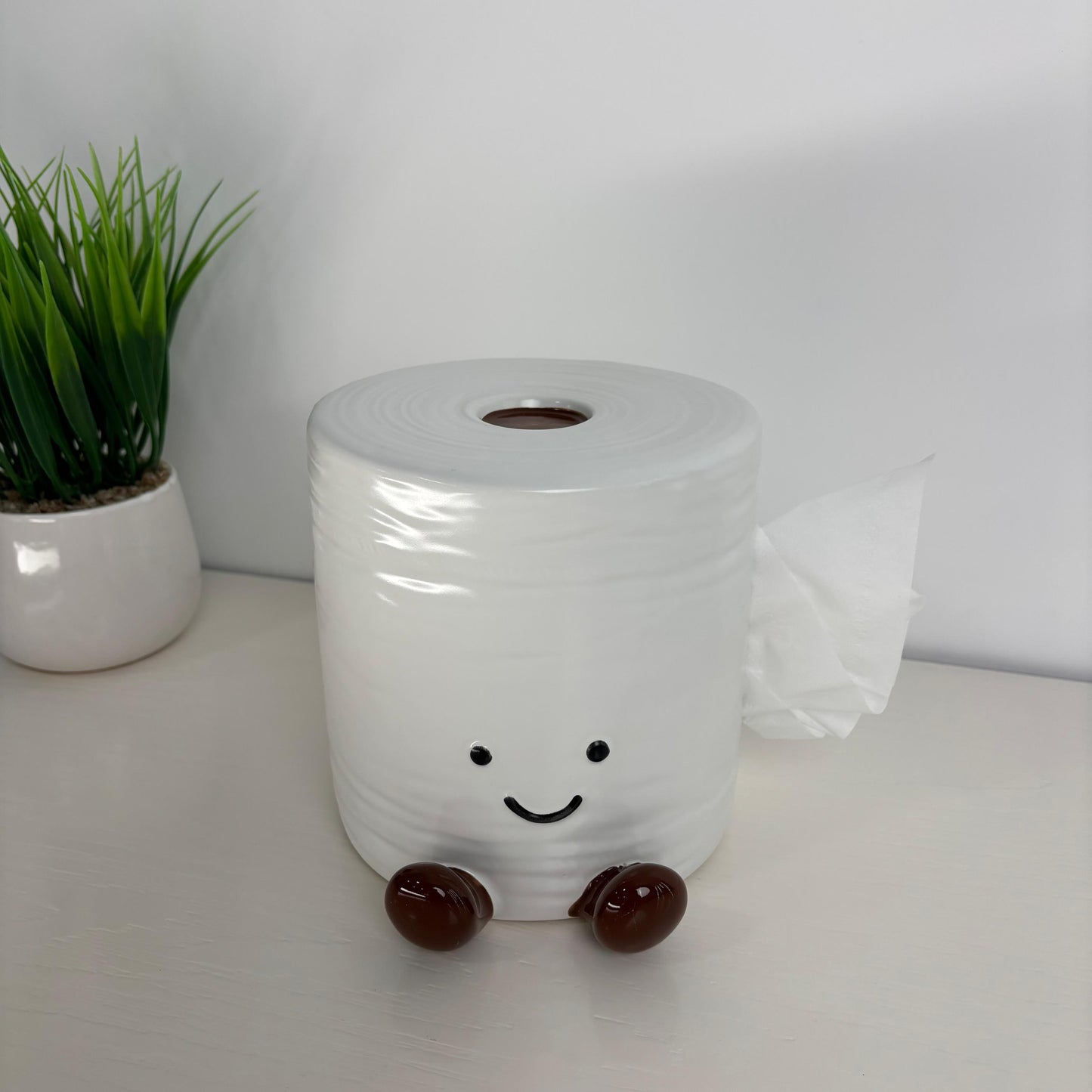 Smiley toilet paper Tissue box