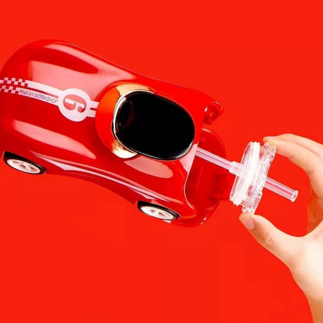Kids car Toy Water Bottle with straw & straps