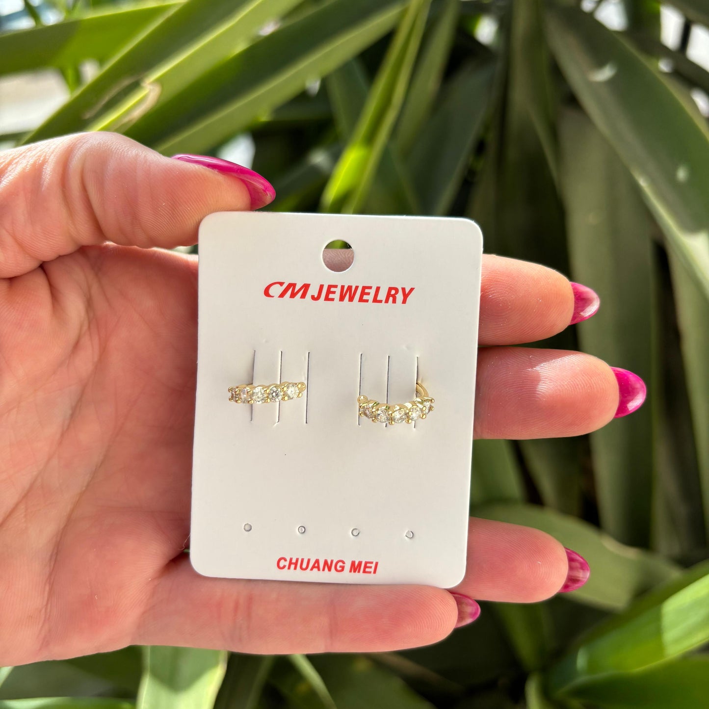 Diamond earrings cuffs (2pcs)