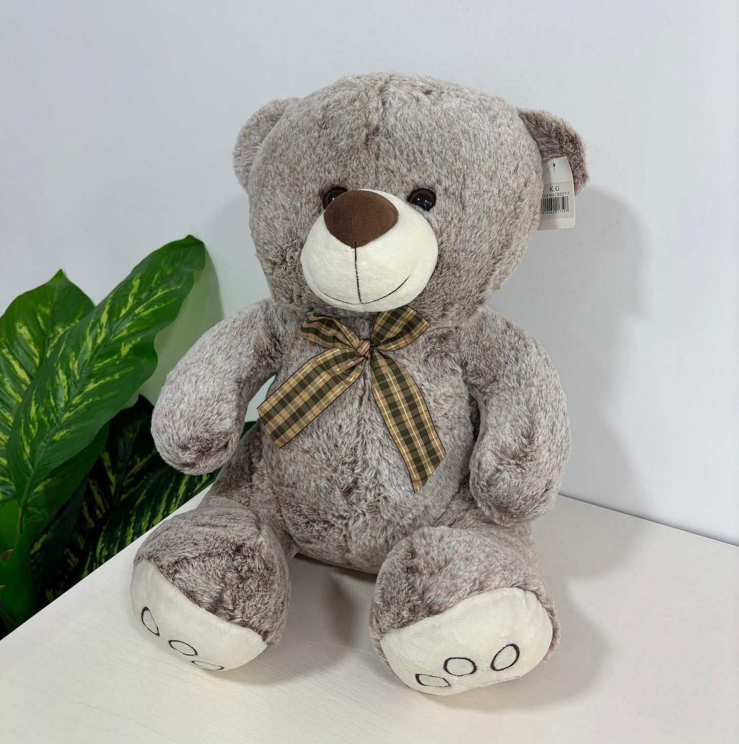 Gray Brown Teddy Bear Soft Plush