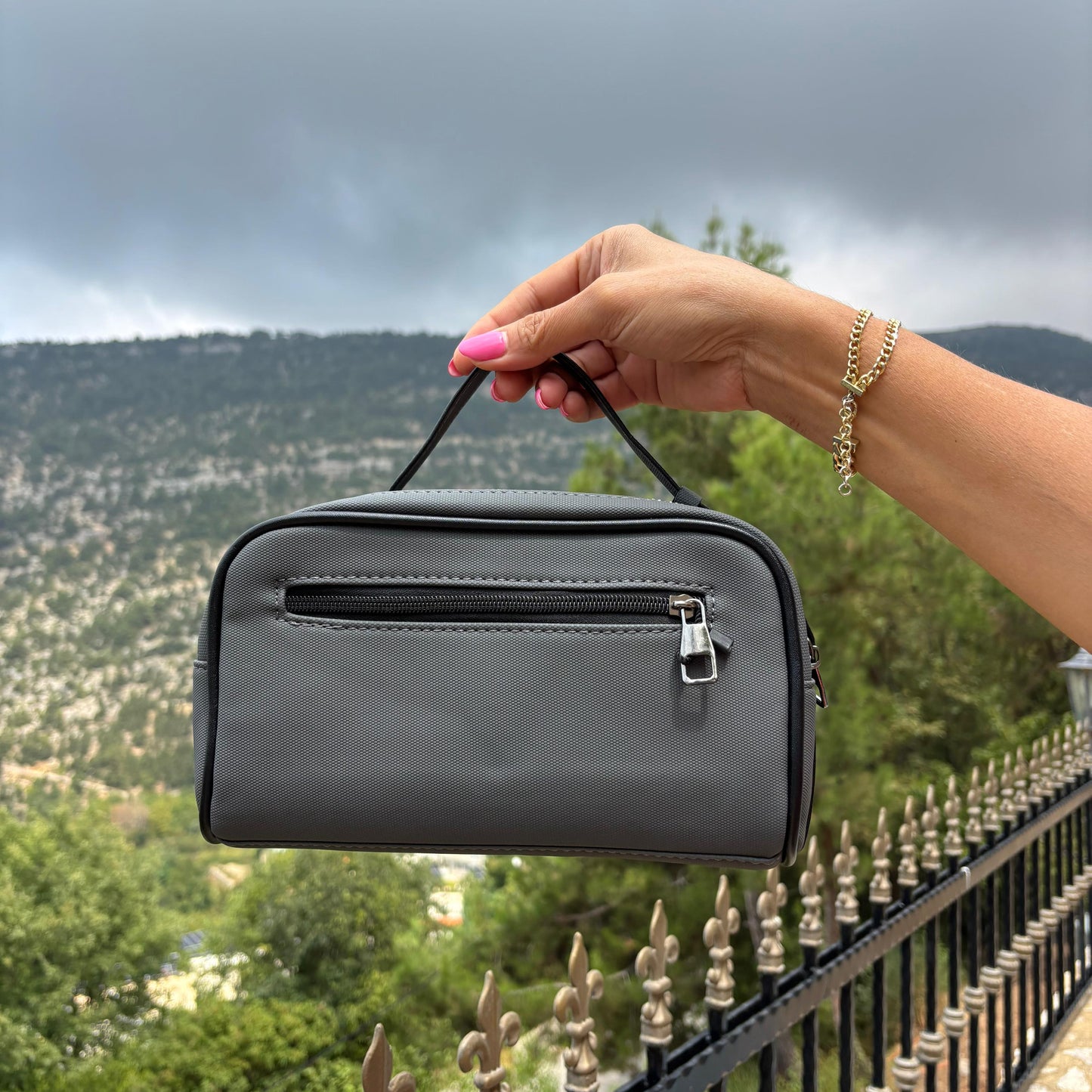 Men's Top-Handle Clutch Bag