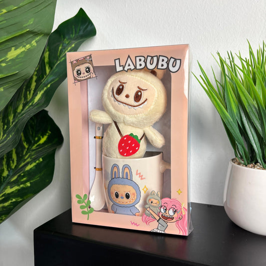 Labubu pluch doll & Mug Gift Set