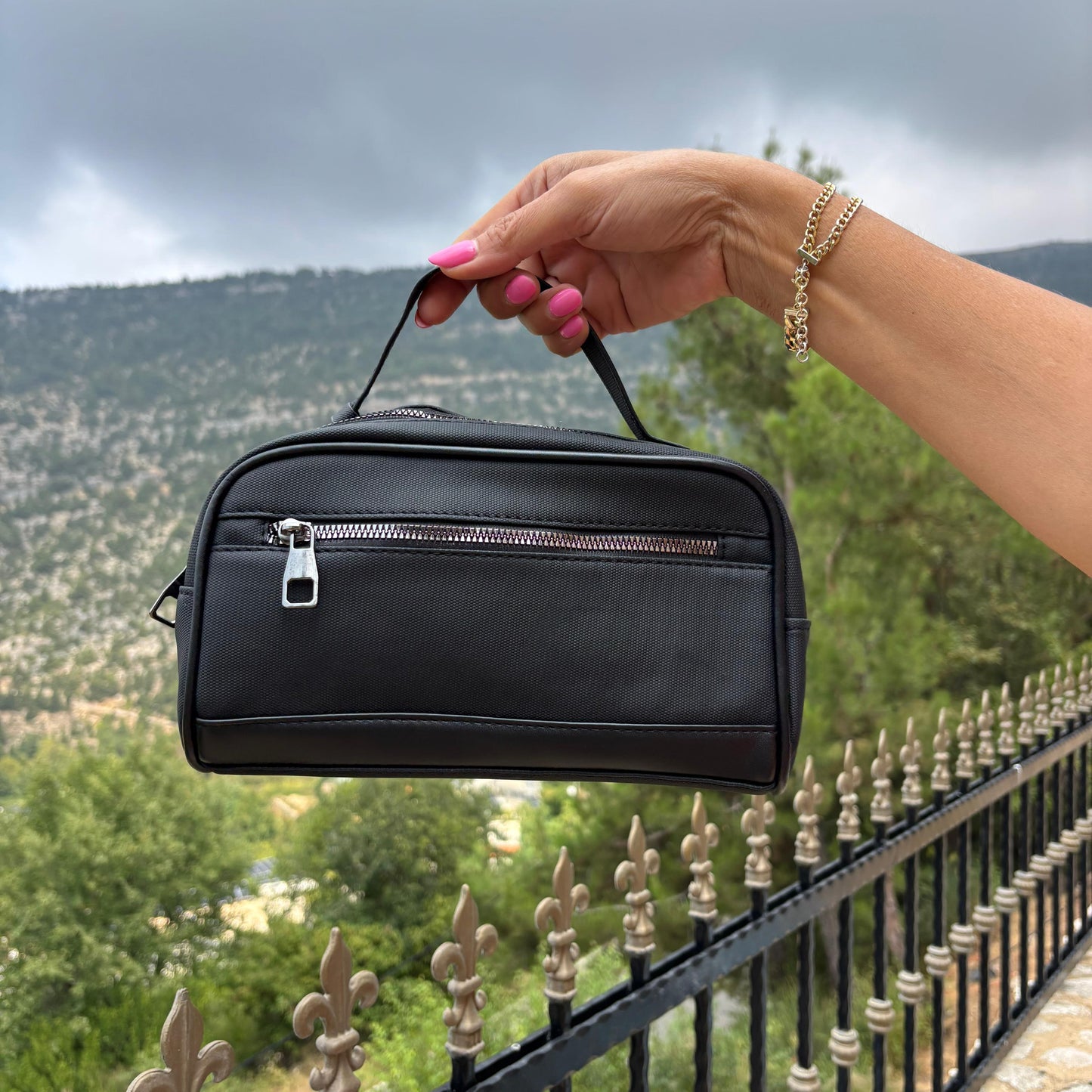 Men's Top-Handle Clutch Bag