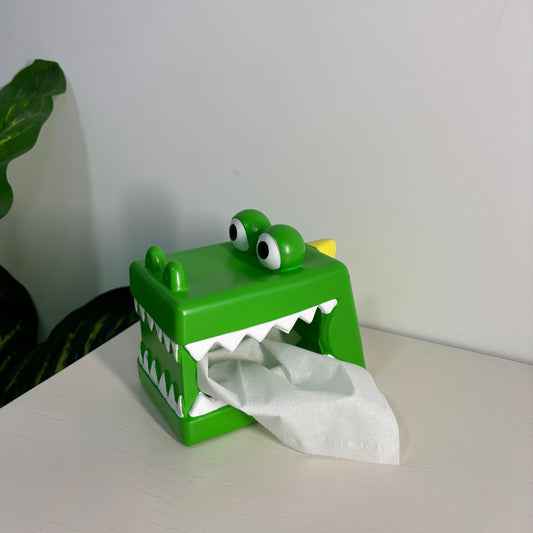 Cute crocodile tissue box