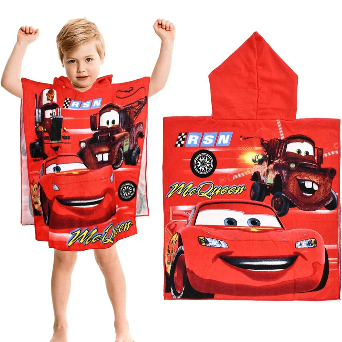 Disney CARS red Poncho beach