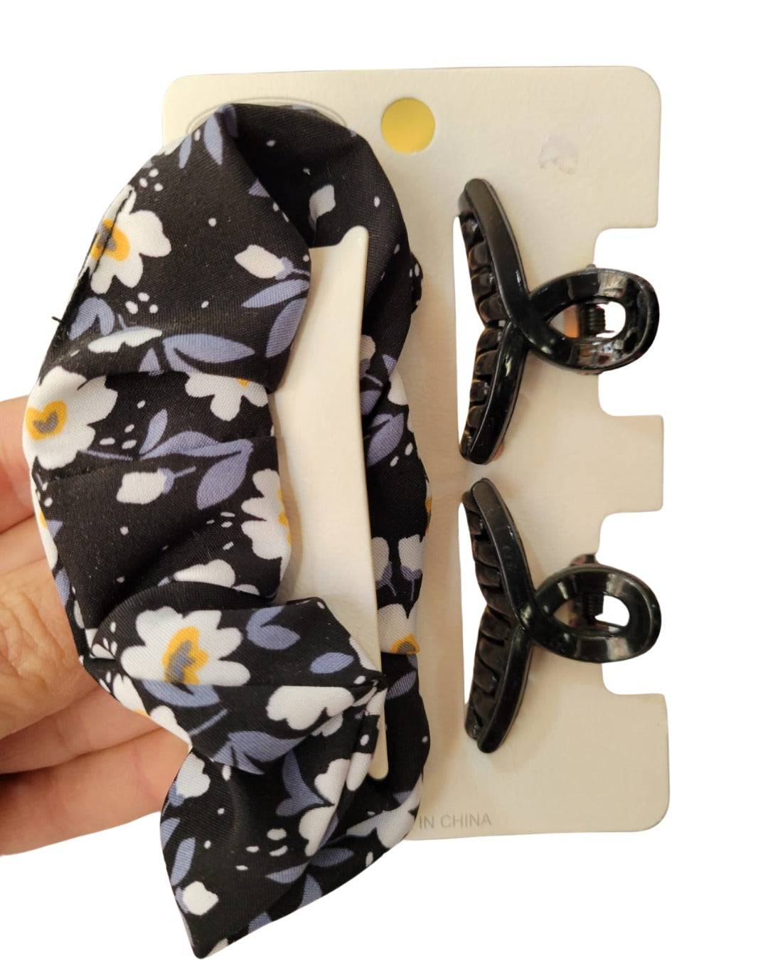 Hair tie & Hair Clips Set (3pcs)