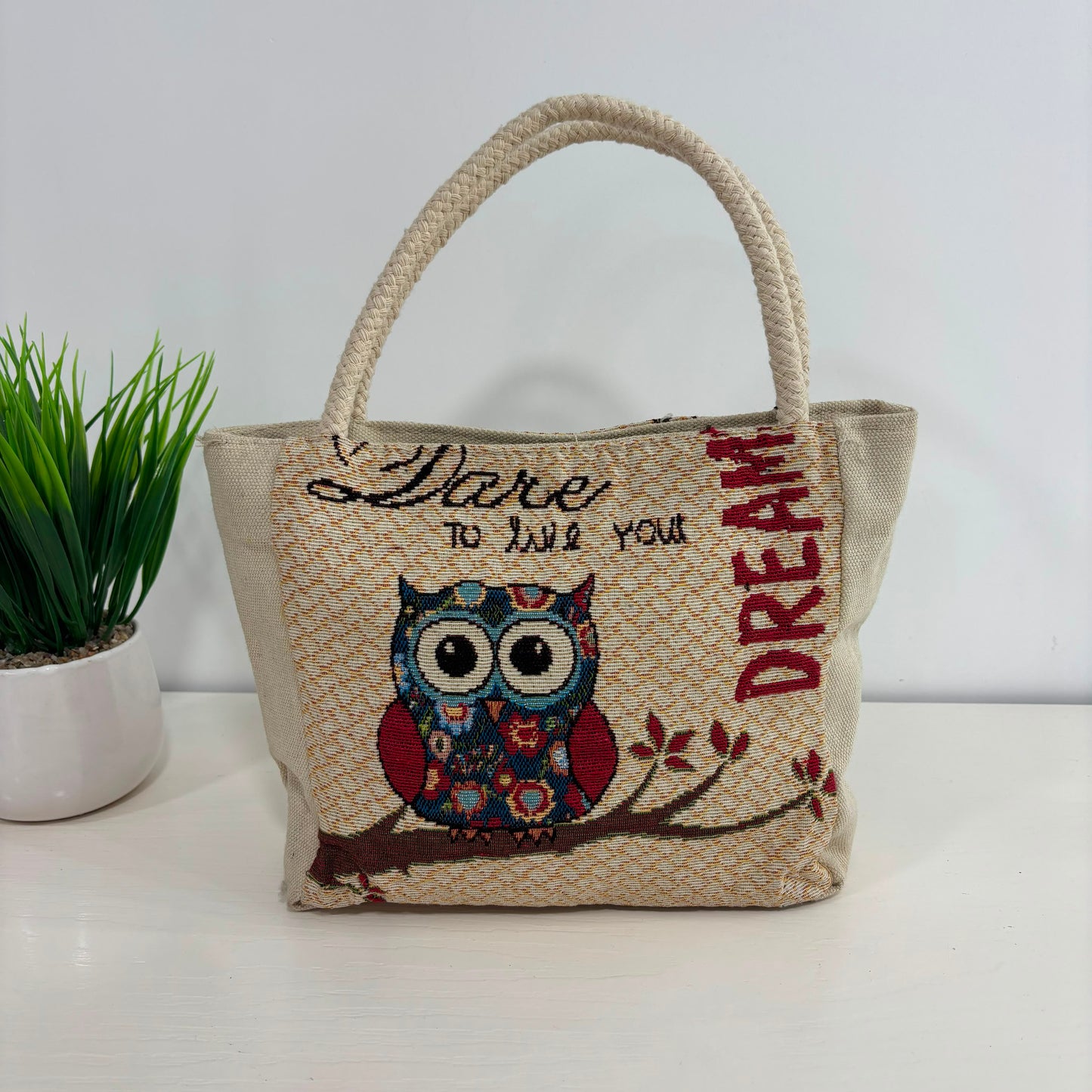 HANDBAG Striped OWL BAG