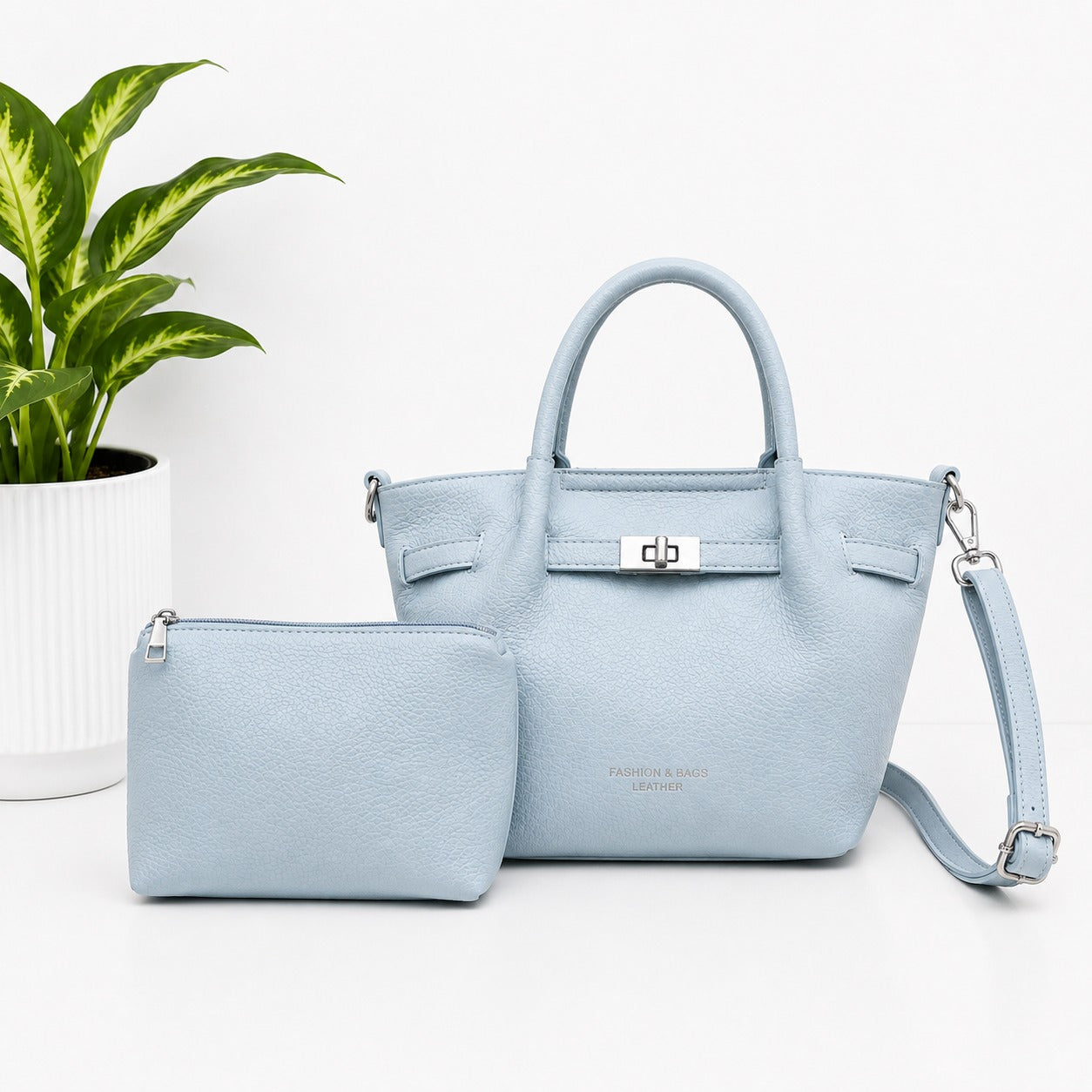 LEATHER HANDBAG SET
