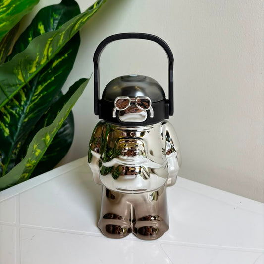 BLACK ROBOT WATER BOTTLE