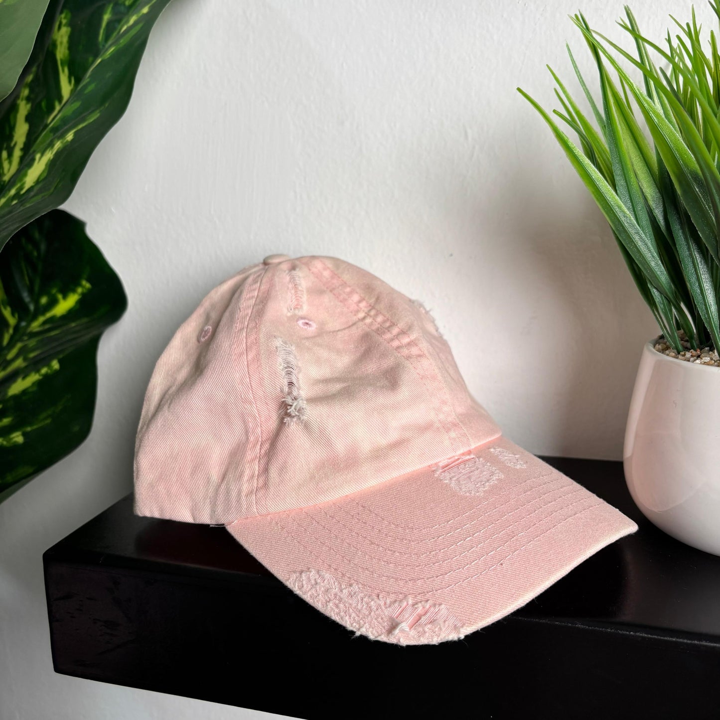 Distressed Pink Cap