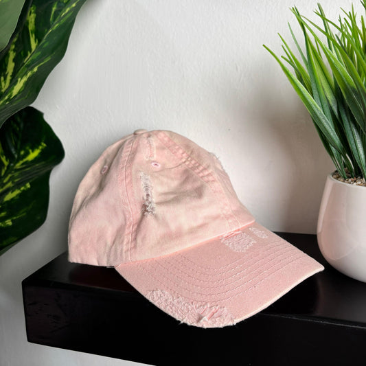 Distressed Pink Cap