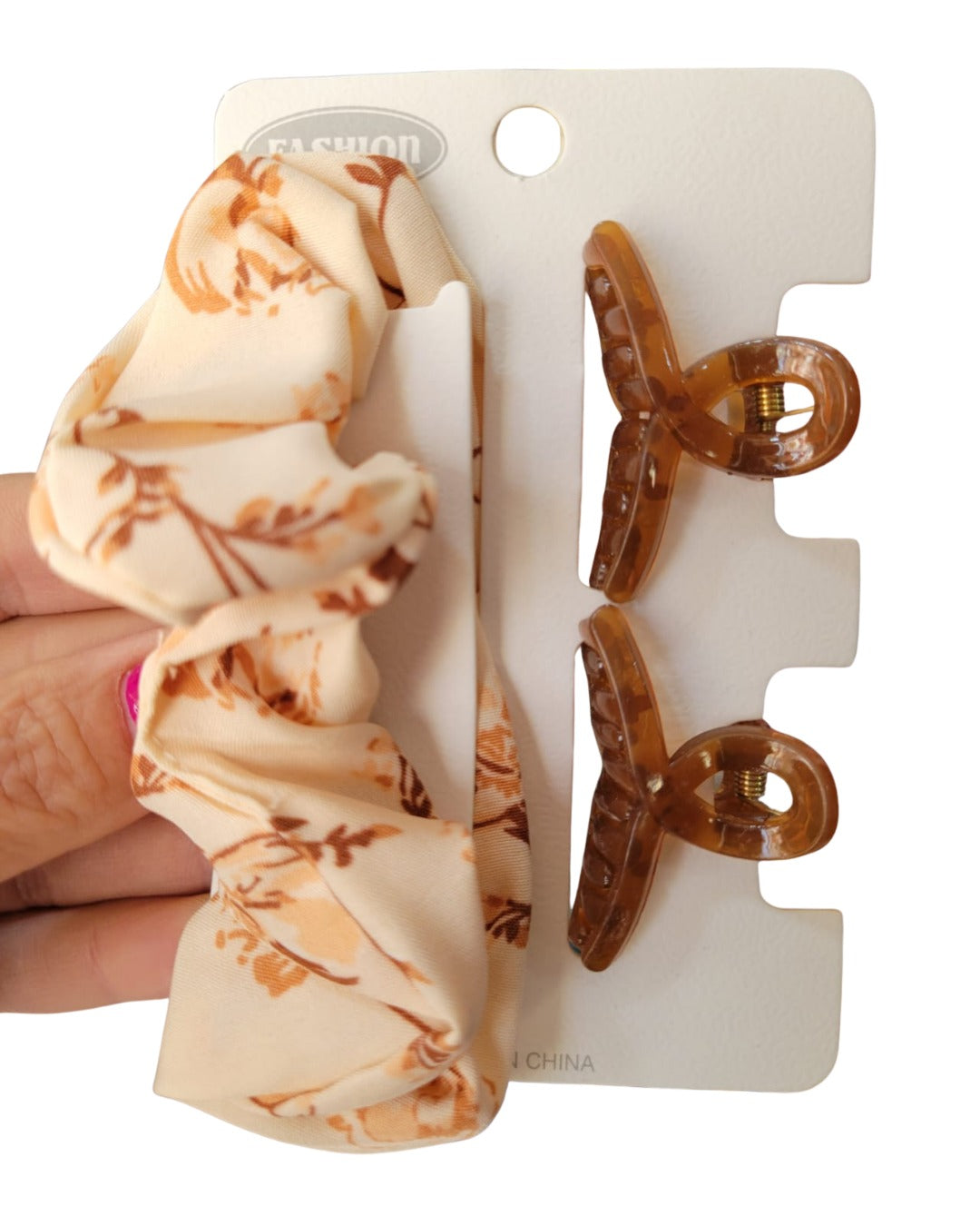 Hair tie & Hair Clips Set (3pcs)