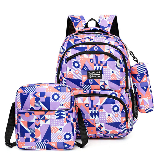 GEOMETRIC PATTERN BACKPACK