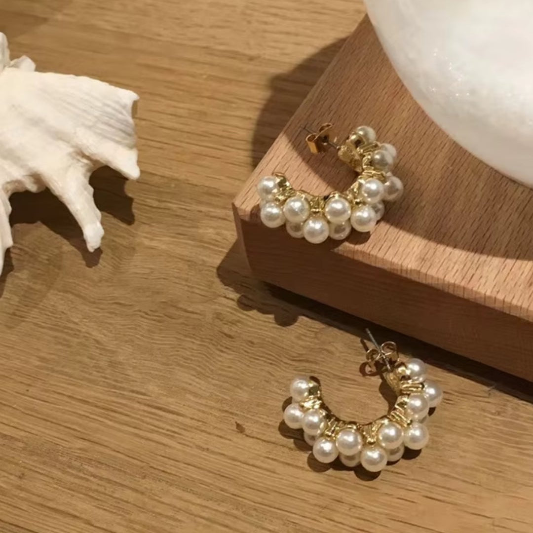 Pearl Hoop earrings