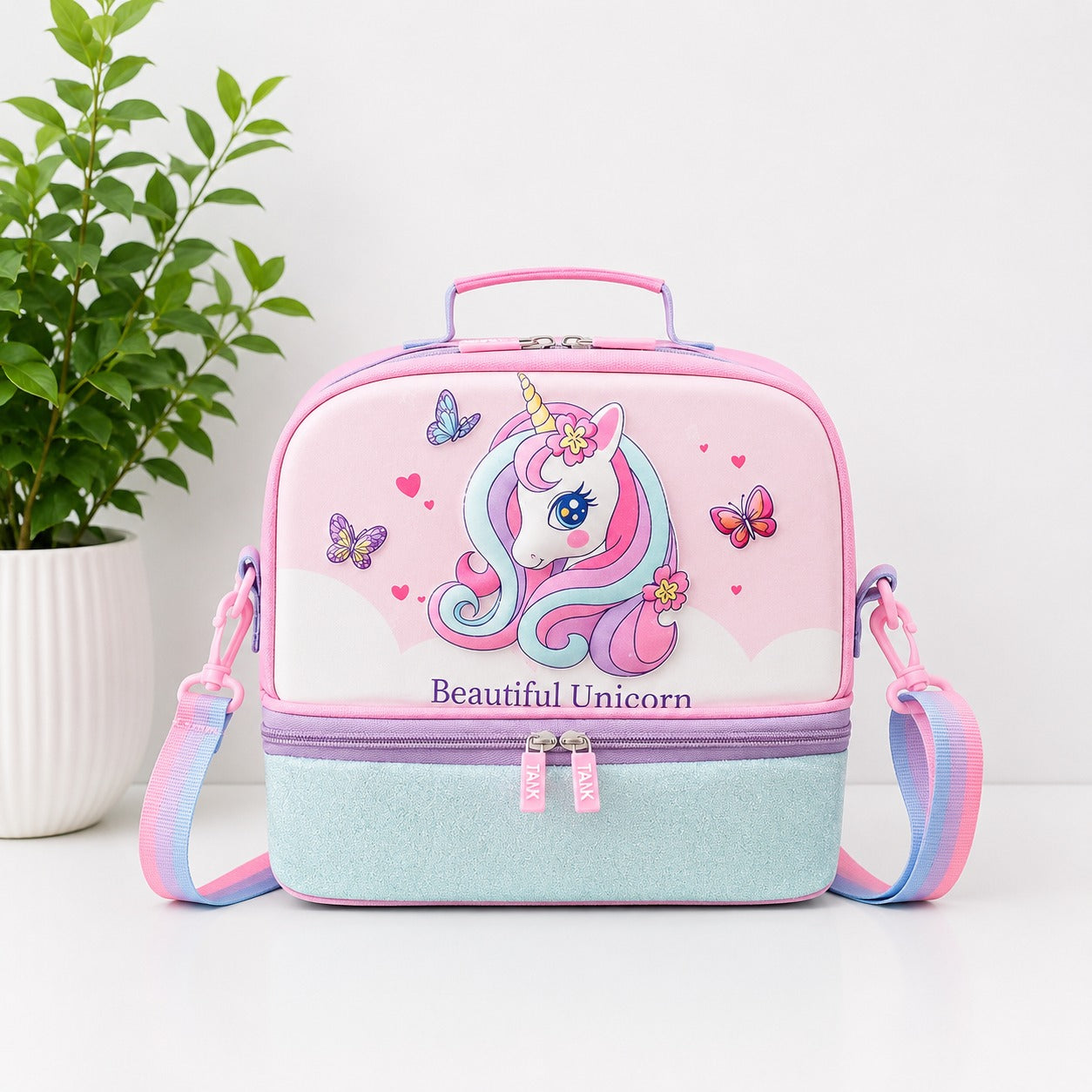 CUTE KITTY MULTI DESIGN KIDS SLING & LUNCH BAG