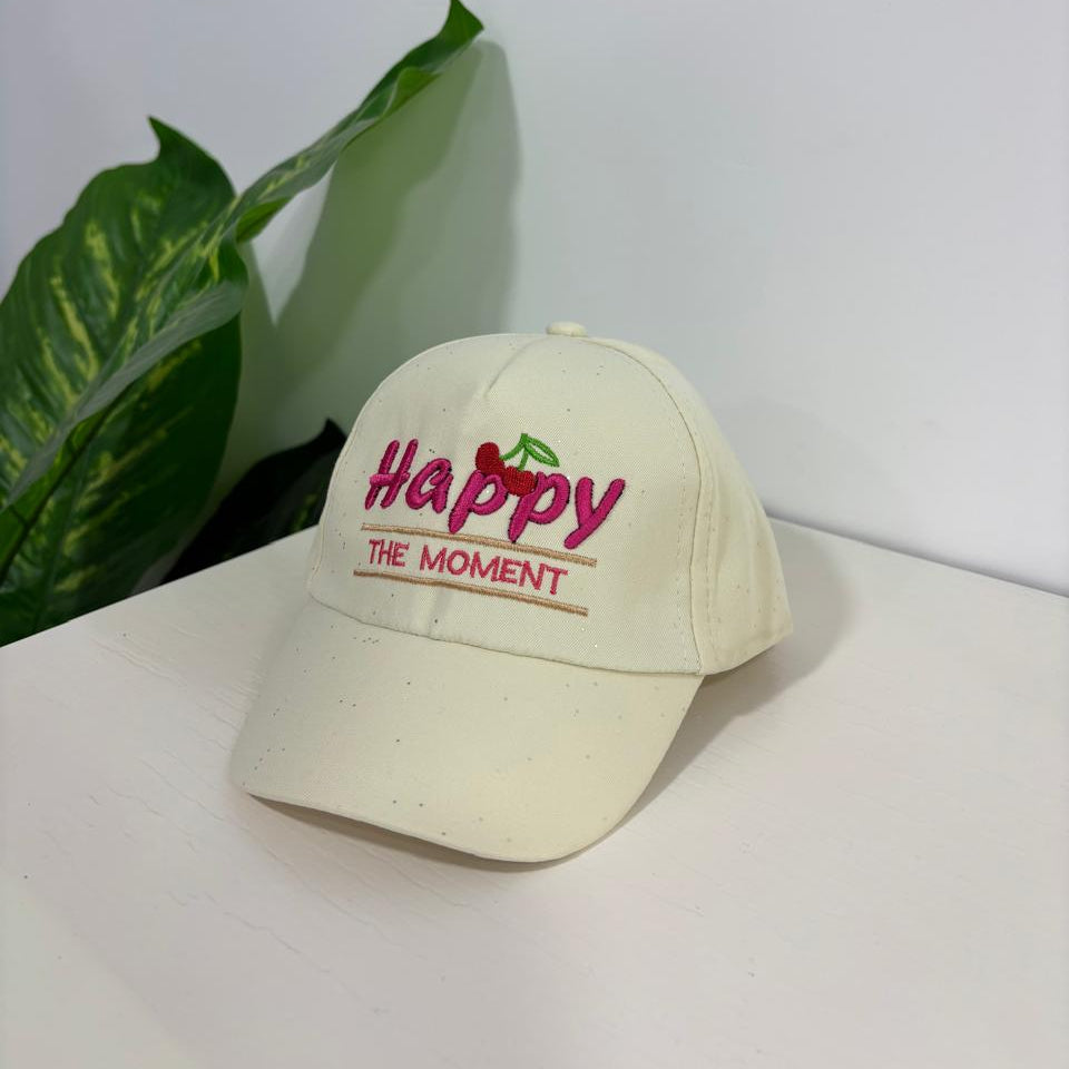 Happy With a Cherry Graphic Baseball Cap