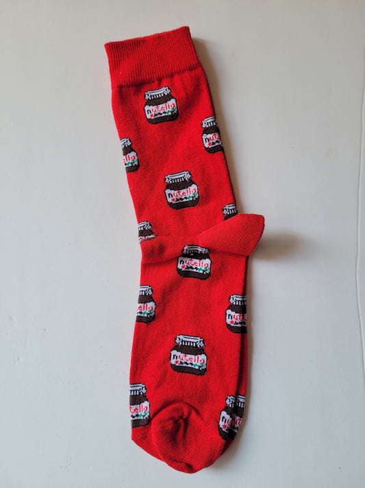 Red Nutella socks