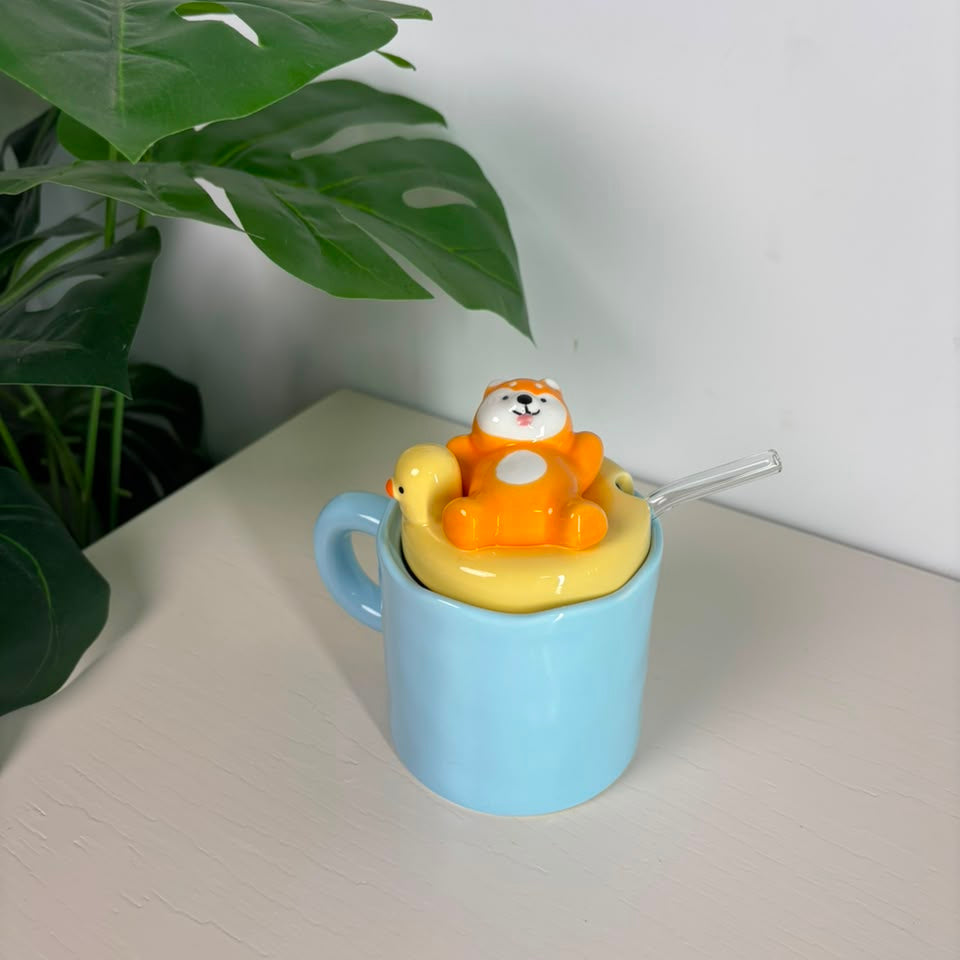 Duck Floatie & a Bear figure  Mug