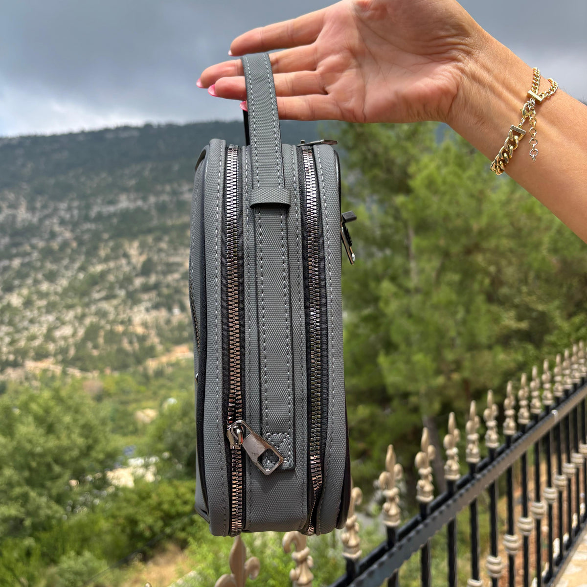 Men's Top-Handle Clutch Bag