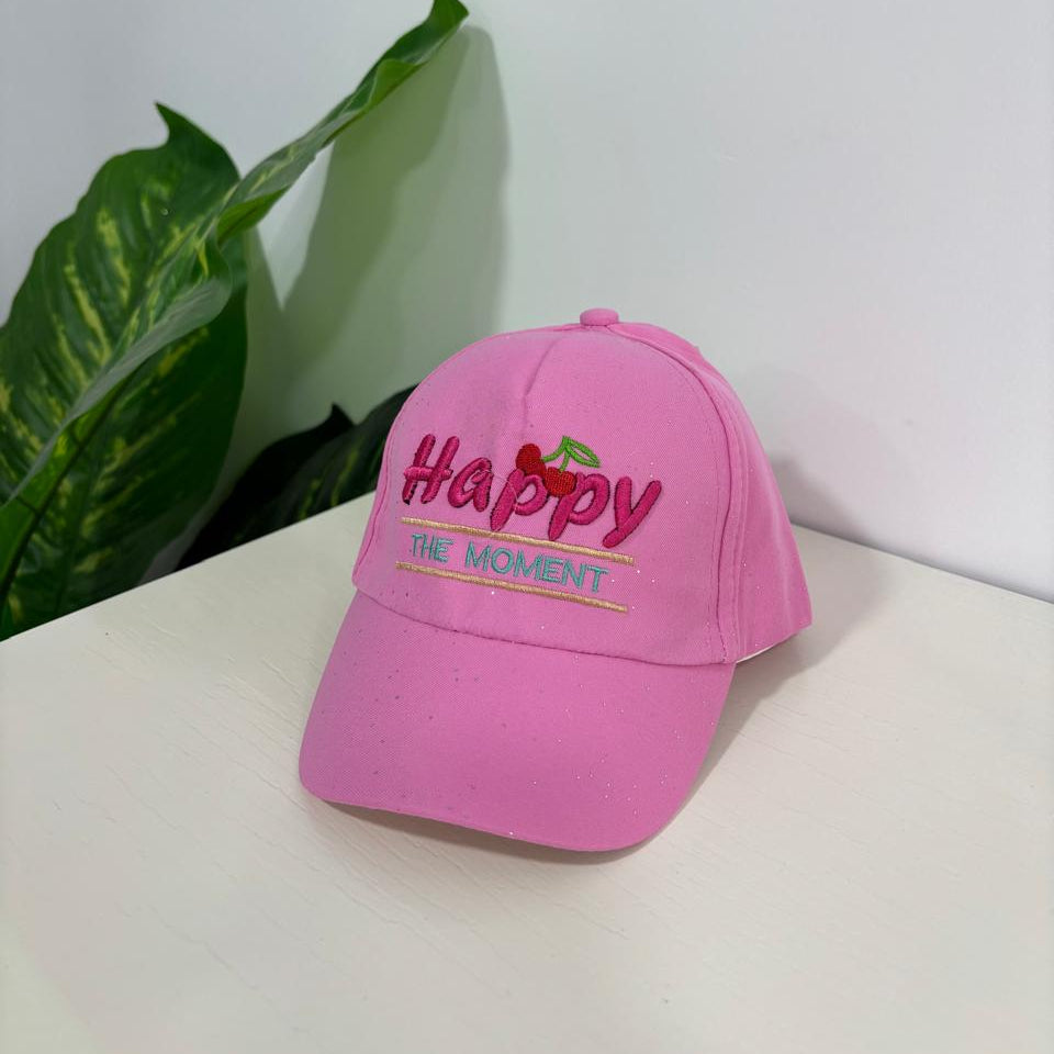 Happy With a Cherry Graphic Baseball Cap